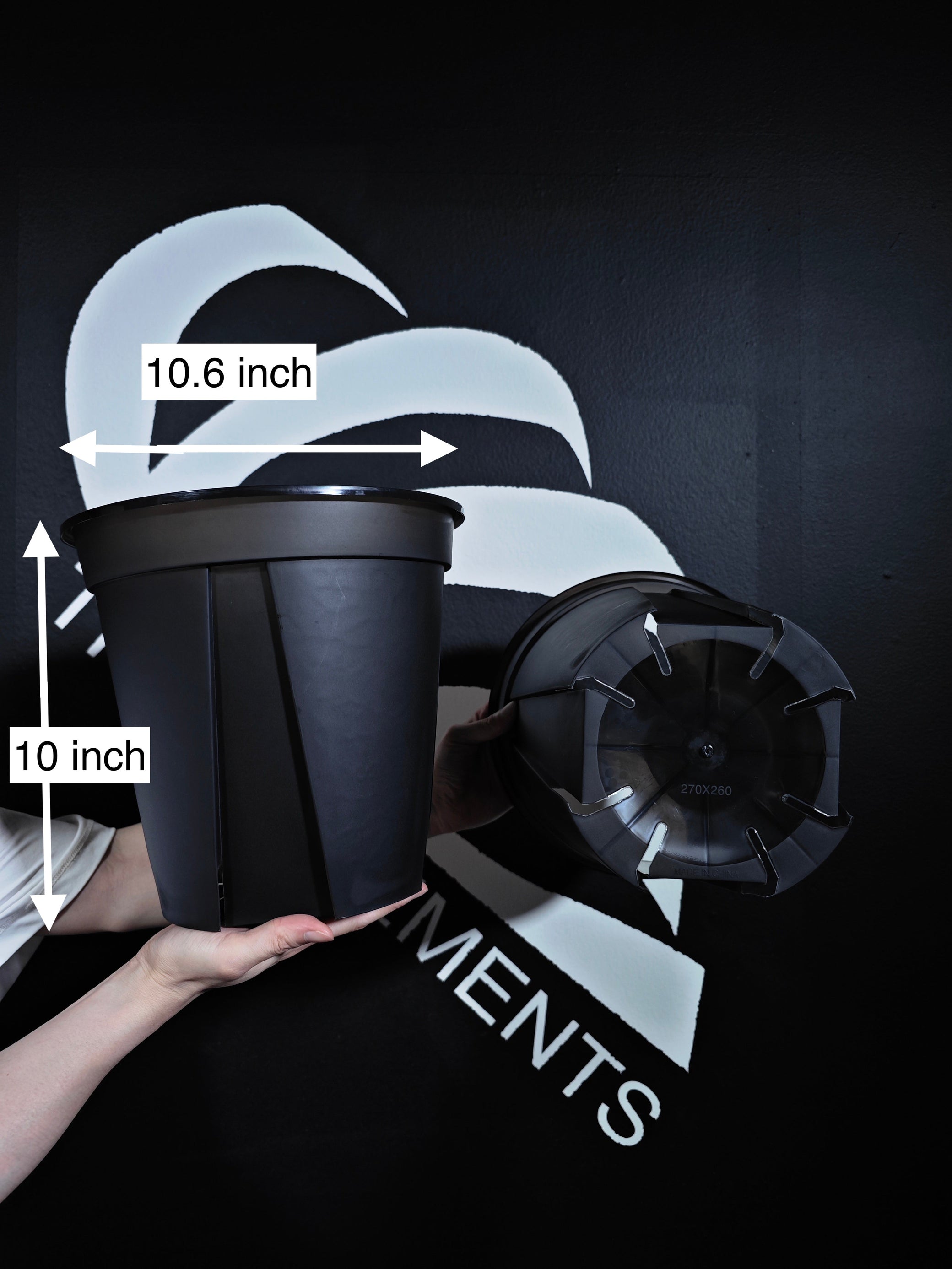 10 inch black plastic plant pots Black Translucent Plastic Pot (3.9/4.7/5.9/7.0/8.2/10.6 Inch) *10 pots